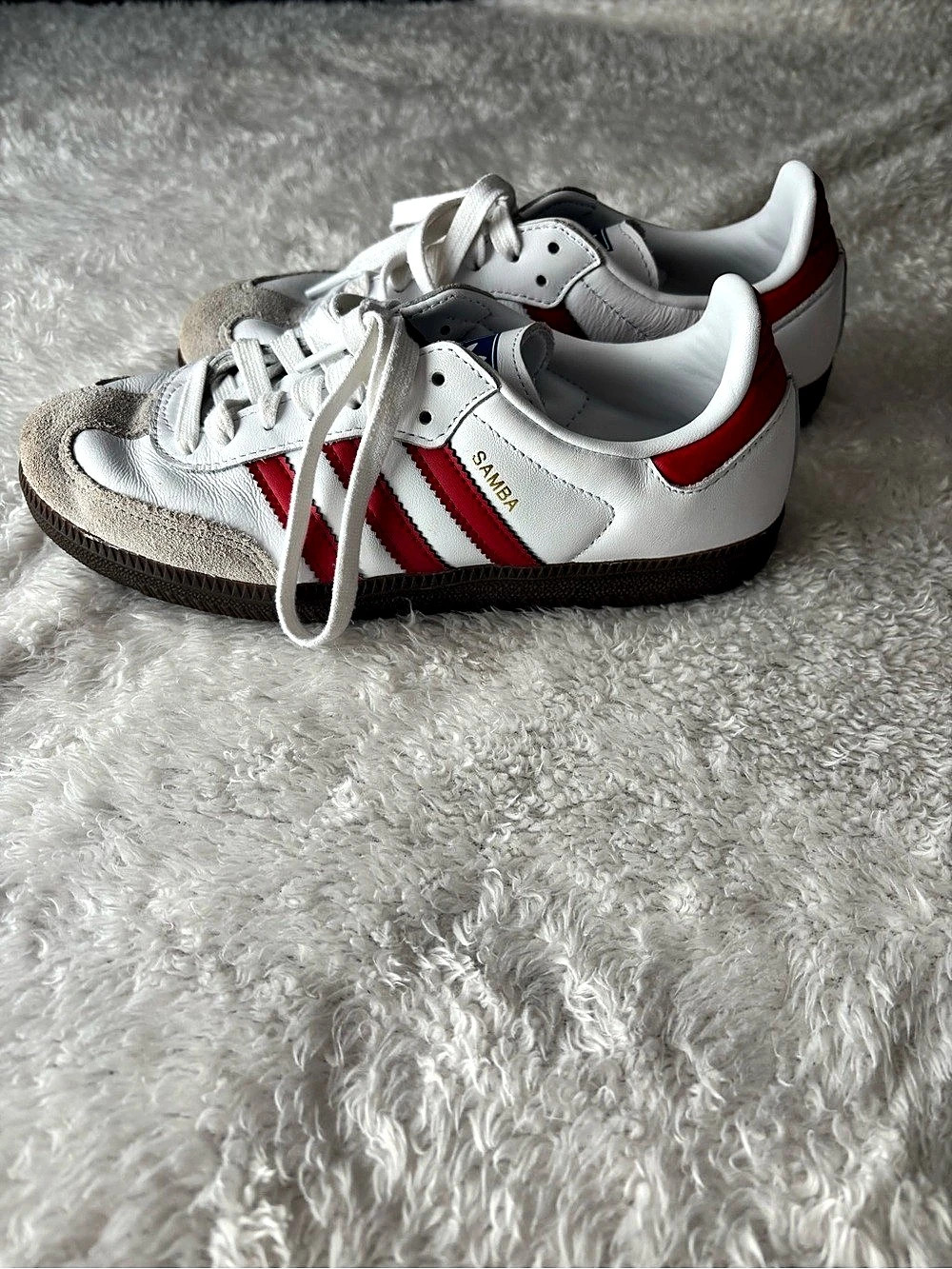 adidas Samba Sneakers White & Red US 5.5